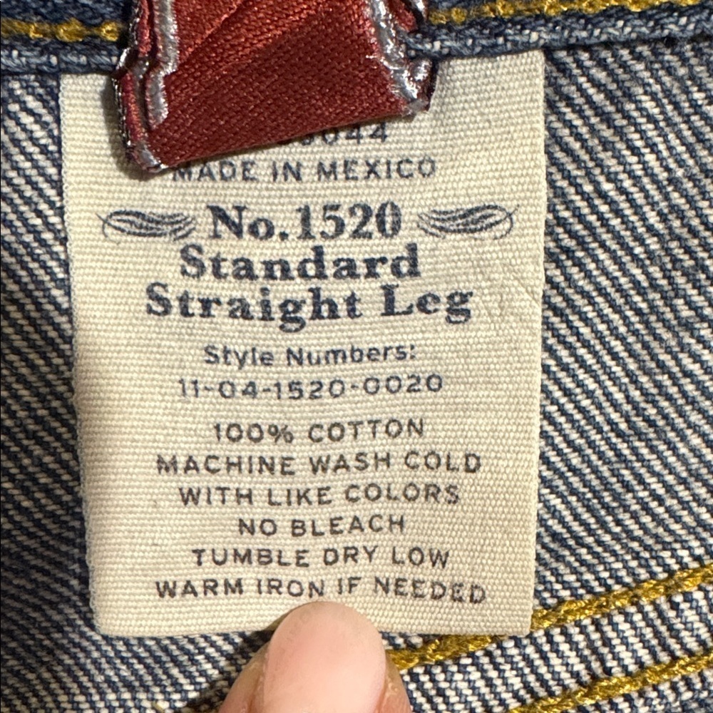 Stetson 1520 Men's Faded Blue Straight Leg Jeans-Size:  42x36 - Picture 10 of 10